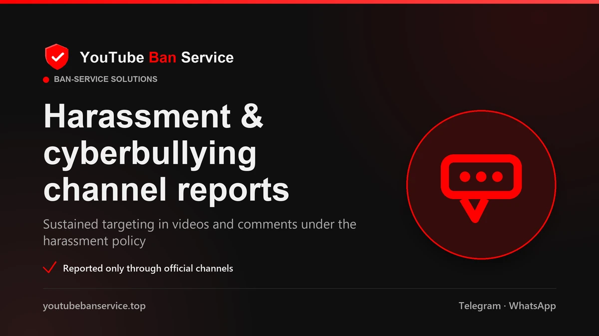 Report a YouTube channel for harassment or doxxing under the cyberbullying policy to get it actioned