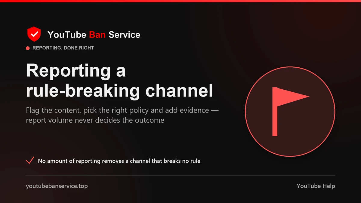 Report a scam YouTube channel by flagging videos and choosing the right policy reason, with evidence