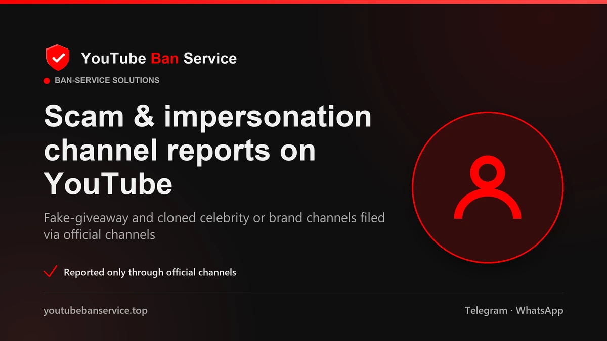 Report a YouTube channel impersonating you by copying your name, handle or avatar under the impersonation policy