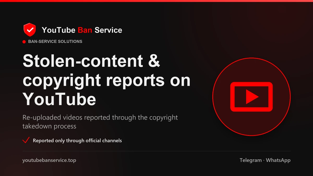 Get a channel stealing your videos banned with a YouTube copyright removal request rather than Content ID